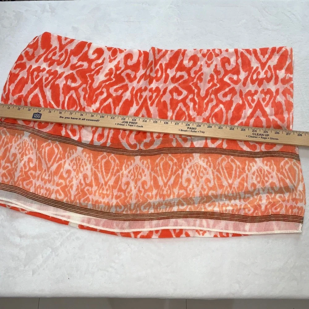 Orange Print‎ wrap scarf Cover-Up Swim Beach Pool Resort Wear